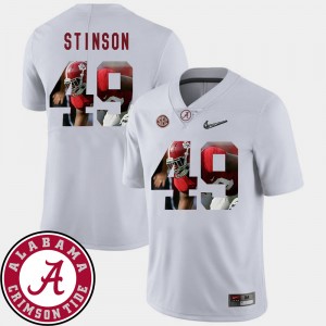 Ed Stinson The Tide #49 Pictorial Fashion Football Men's Jerseys - White 945737-662