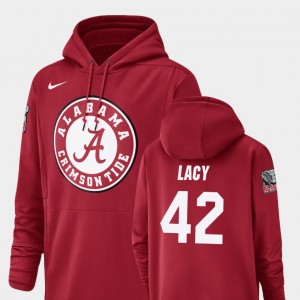Eddie Lacy The Tide Football Performance Champ Drive Men #42 Hoodie - Crimson 706275-741