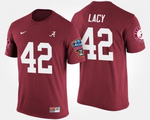Eddie Lacy Alabama Crimson Tide Bowl Game Sugar Bowl #42 Men's T-Shirt - Crimson 600612-848