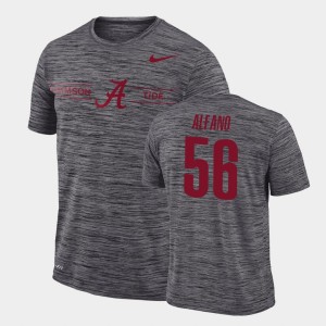 Antonio Alfano Roll Tide #56 GFX Velocity Sideline Legend Performance Mens T-Shirt - Gray 354130-437