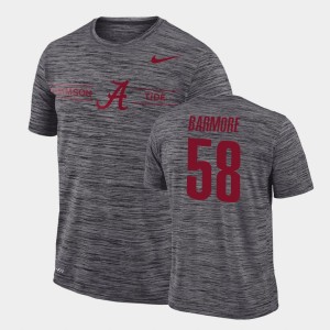 Christian Barmore Roll Tide Sideline Legend Performance #58 Men's GFX Velocity T-Shirt - Gray 779792-629