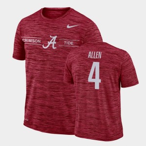Christopher Allen Roll Tide GFX Velocity #4 Men Sideline Legend Performance T-Shirt - Crimson 921793-584