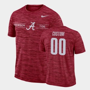Custom Alabama Crimson Tide Sideline Legend Performance #00 GFX Velocity Men's T-Shirt - Crimson 118347-676