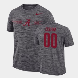 Custom Alabama GFX Velocity Sideline Legend Performance #00 Men T-Shirt - Gray 327385-425