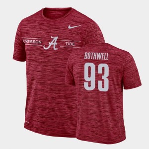 Landon Bothwell University of Alabama Sideline Legend Performance #93 Mens GFX Velocity T-Shirt - Crimson 935288-799