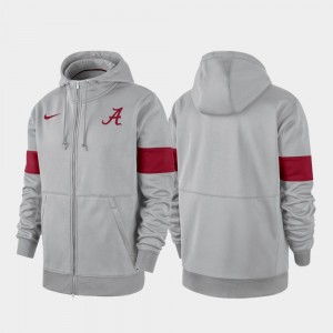 Roll Tide Performance Full-Zip 2019 Sideline Therma-FIT Men's Hoodie - Gray 535165-966