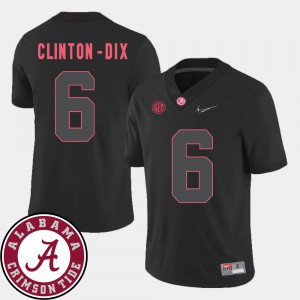 Ha Ha Clinton-Dix Bama College Football #6 Men 2018 SEC Patch Jerseys - Black 205255-167