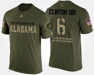 Ha Ha Clinton-Dix Alabama Crimson Tide #6 Men Short Sleeve With Message Military T-Shirt - Camo 208674-442
