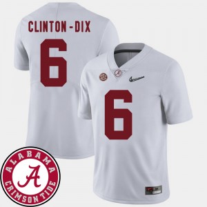 Ha Ha Clinton-Dix Alabama Crimson Tide College Football #6 2018 SEC Patch Men Jerseys - White 638101-355