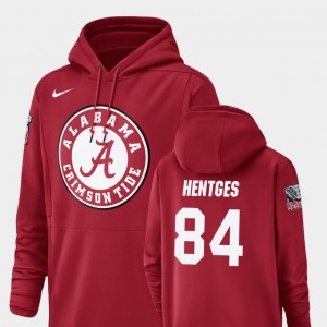 Hale Hentges Roll Tide Men's Champ Drive Football Performance #84 Hoodie - Crimson 765355-544