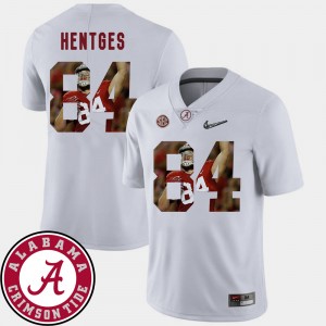 Hale Hentges Bama Football Pictorial Fashion Mens #84 Jerseys - White 508178-741