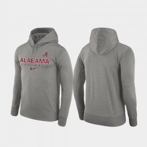 Crimson Mens Performance Football Practice Hoodie - Heathered Gray 486211-260