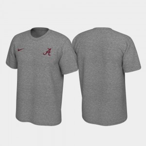 Crimson Mens Left Chest Logo Legend T-Shirt - Heathered Gray 935975-813