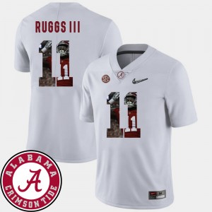 Henry Ruggs III Alabama Men #11 Pictorial Fashion Football Jerseys - White 529334-750