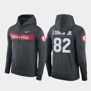 Irv Smith Jr. Crimson Men's Football Performance Sideline Seismic #82 Hoodie - Anthracite 301699-308
