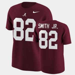 Irv Smith Jr. Alabama #82 College Football Men Name & Number T-Shirt - Crimson 894761-372