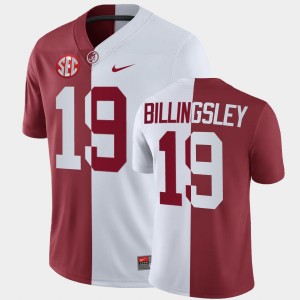 Jahleel Billingsley Roll Tide #19 Split Limited Men Jersey - White Crimson 802683-861