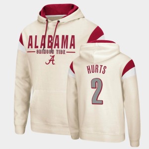 Jalen Hurts Bama Fortress Mens Pullover #2 Hoodie - Cream 829713-489