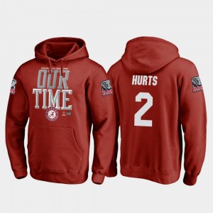 Jalen Hurts Alabama Mens College Football Playoff Counter #2 2018 Orange Bowl Bound Hoodie - Crimson 397601-795