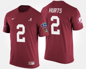 Jalen Hurts The Tide Sugar Bowl Bowl Game Men's #2 T-Shirt - Crimson 183103-959