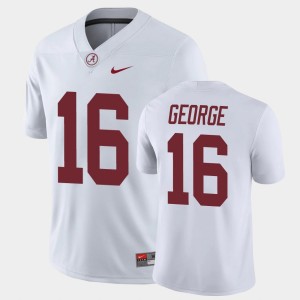Jayden George Crimson Game #16 College Football Mens Jerseys - White 521629-713