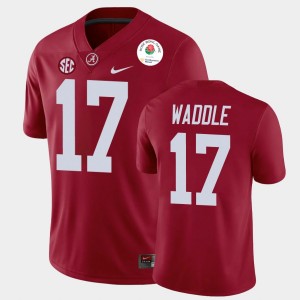 Jaylen Waddle Alabama 2021 Rose Bowl College Football #17 Men Jerseys - Crimson 778077-995