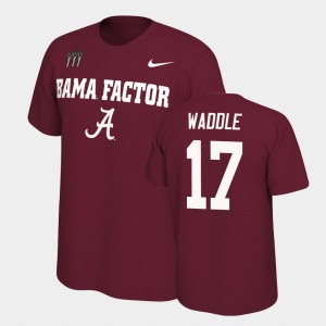 Jaylen Waddle The Tide Mantra College Football #17 Men T-Shirt - Crimson 185158-805
