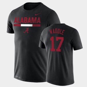 Jaylen Waddle Roll Tide Legend Performance Team DNA #17 Mens T-Shirt - Black 948952-373