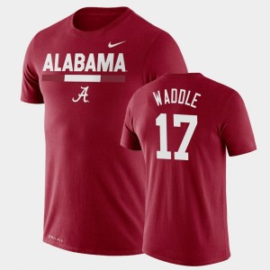Jaylen Waddle University of Alabama Legend Performance Team DNA #17 Men T-Shirt - Crimson 131107-675