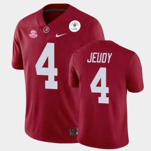 Jerry Jeudy University of Alabama Men's #4 Champions 2021 Rose Bowl Jersey - Crimson 662346-453