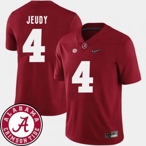 Jerry Jeudy University of Alabama #4 College Football Men 2018 SEC Patch Jerseys - Crimson 295939-290