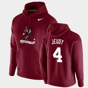 Jerry Jeudy The Tide Pullover #4 Vintage School Logo Men Hoodie - Crimson 273404-807