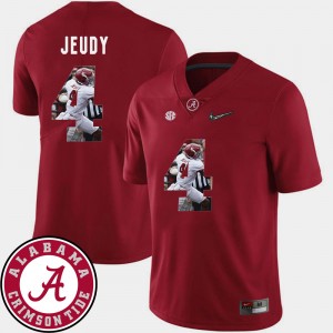 Jerry Jeudy Alabama Crimson Tide Pictorial Fashion Men #4 Football Jersey - Crimson 796627-639