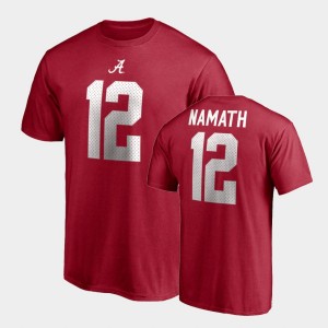Joe Namath Alabama Men's College Legends Name & Number #12 T-Shirt - Crimson 137760-860