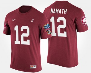 Joe Namath Alabama Crimson Tide Men's Sugar Bowl #12 Bowl Game T-Shirt - Crimson 284787-537