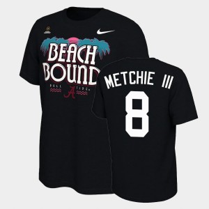 John Metchie III The Tide Bound College Football Playoff #8 Men's 2021 National Championship T-Shirt - Black 859451-932