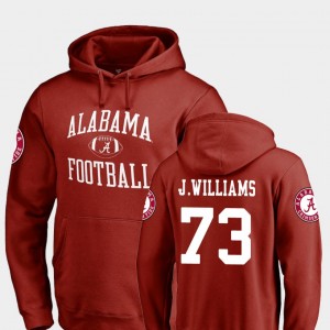 Jonah Williams Crimson #73 Neutral Zone Mens College Football Hoodie - Crimson 411859-405