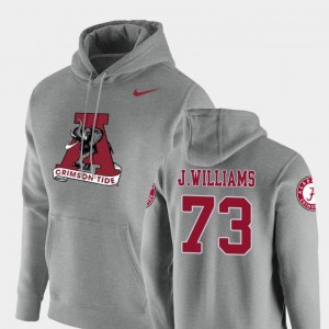 Jonah Williams Bama Pullover Vault Logo Club Men's #73 Hoodie - Heathered Gray 670175-599