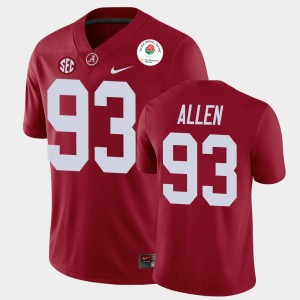Jonathan Allen Bama College Football #93 Mens 2021 Rose Bowl Jersey - Crimson 473210-571