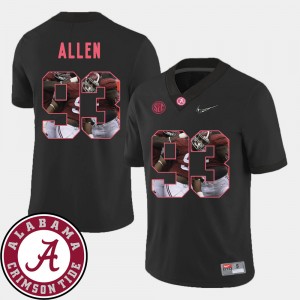 Jonathan Allen Bama Pictorial Fashion #93 Men Football Jerseys - Black 622290-545