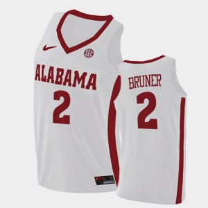 Jordan Bruner Bama Mens College Basketball #2 2021 Swingman Jersey - White 126184-361