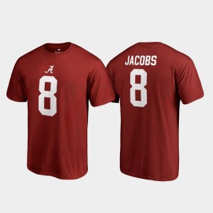 Josh Jacobs Roll Tide Men Name & Number #8 College Legends T-Shirt - Crimson 926069-483