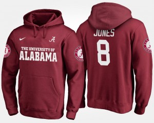 Julio Jones The Tide Alumni #8 Mens Name and Number Hoodie - Crimson 375152-320