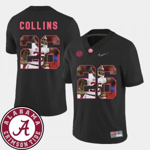 Landon Collins Roll Tide Mens #26 Football Pictorial Fashion Jerseys - Black 981198-372