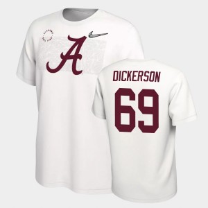 Landon Dickerson University of Alabama Men's College Football Playoff #69 T-Shirt - White 233342-849