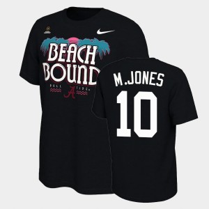 Mac Jones Crimson 2021 National Championship Bound College Football Playoff Men's #10 T-Shirt - Black 505493-448