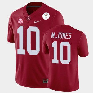 Mac Jones The Tide 2021 Rose Bowl Champions Men's #10 Jersey - Crimson 591516-380