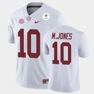 Mac Jones The Tide Champions #10 Mens 2021 Rose Bowl Jersey - White 736124-791