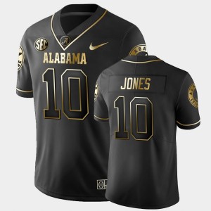 Mac Jones University of Alabama #10 Golden Edition Limited College Football Men Jersey - Black 898442-634