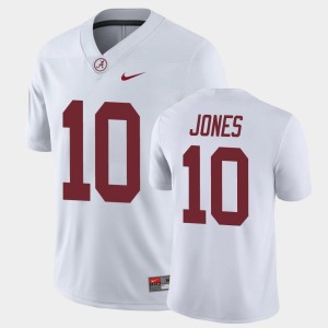 Mac Jones Alabama Crimson Tide Men #10 College Football Game Jersey - White 281326-813